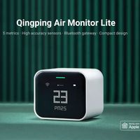 Qingping Air Detector Lite CO2 PM2.5 PM10 Temperature Humidity Monitor Touch Screen HomeKit Work With Mihome APP for Xiaomi