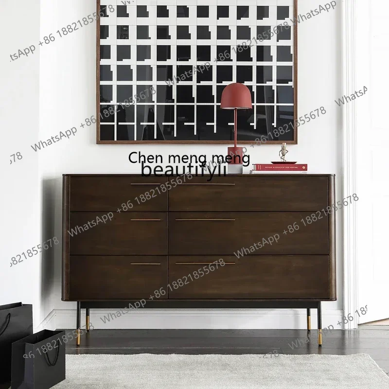 M182  Chest of Drawers Sideboard Cabinet Nordic Storage Locker Chest of Six Drawers Drawer Italian Minimalist Storage Cabinet