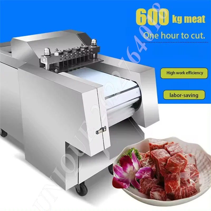 Commercial Beef Cutter Automatic Duck Dicer Cube Chicken Frozen Slicer Machine Meat Cutting Equipment for Meat Processing