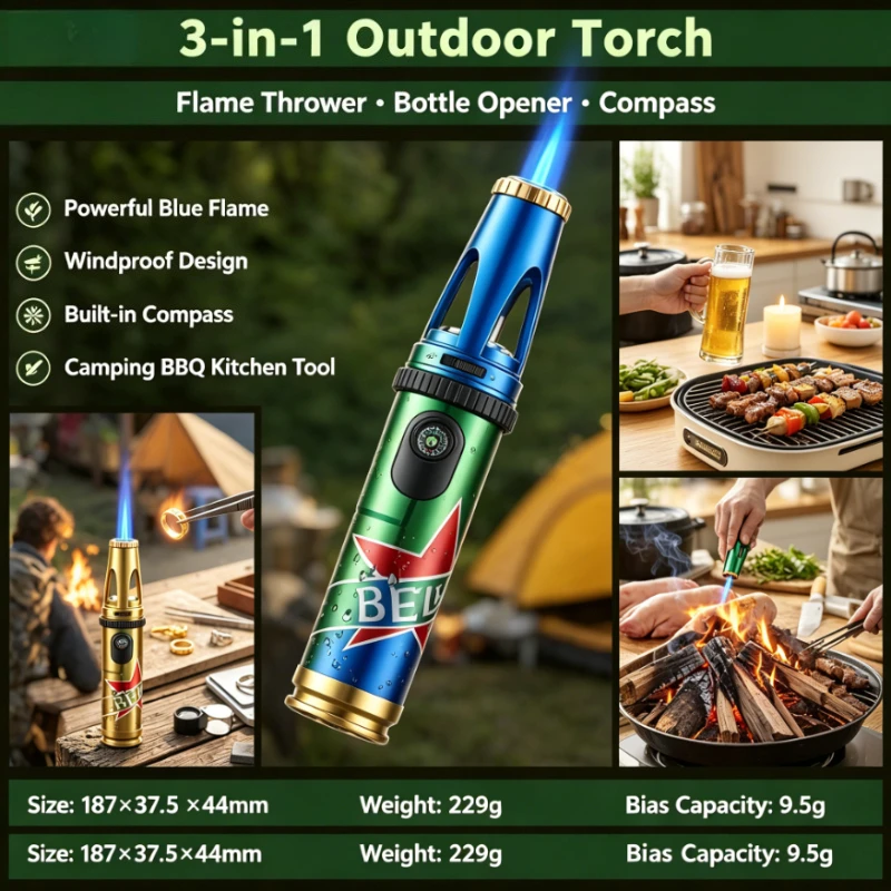 

Hand Operation Butane Lighter, Compact Windproof Jet Flame, Refillable Pocket Smoking Accessory, Perfect Birthday Gift for Guys