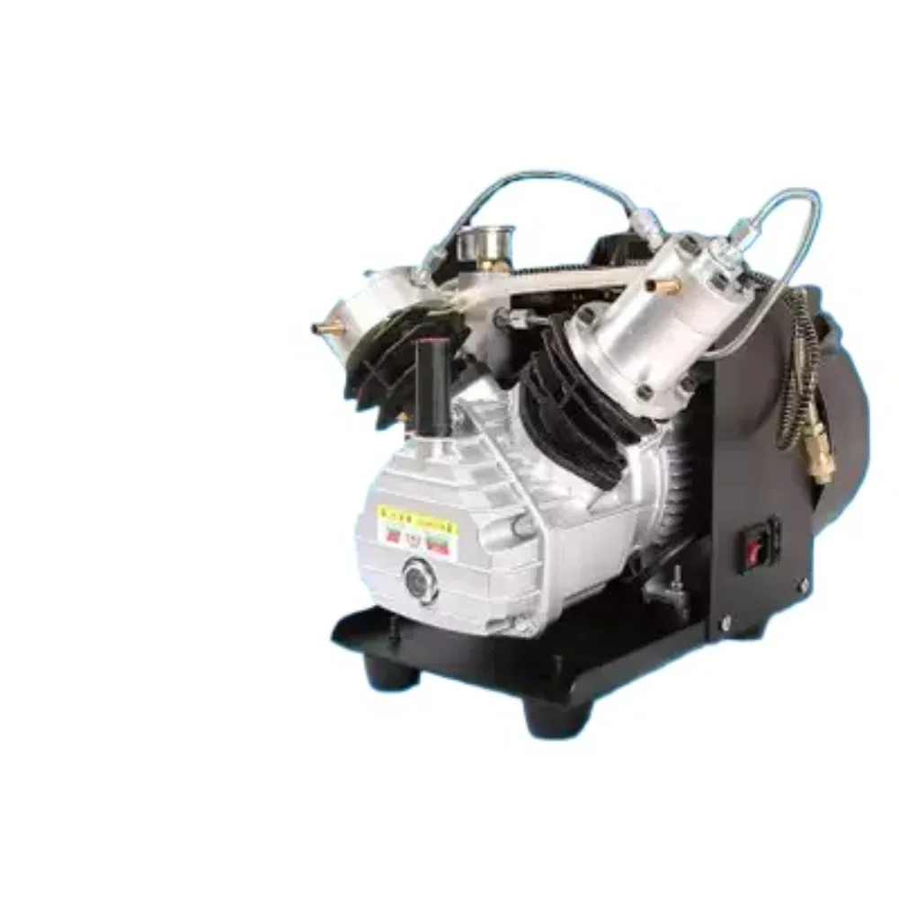 300Bar 4500Psi Double‑Cylinder Pcp Air Compressor Portable Mini For Scuba Diving Hunting Paintball Air Filling