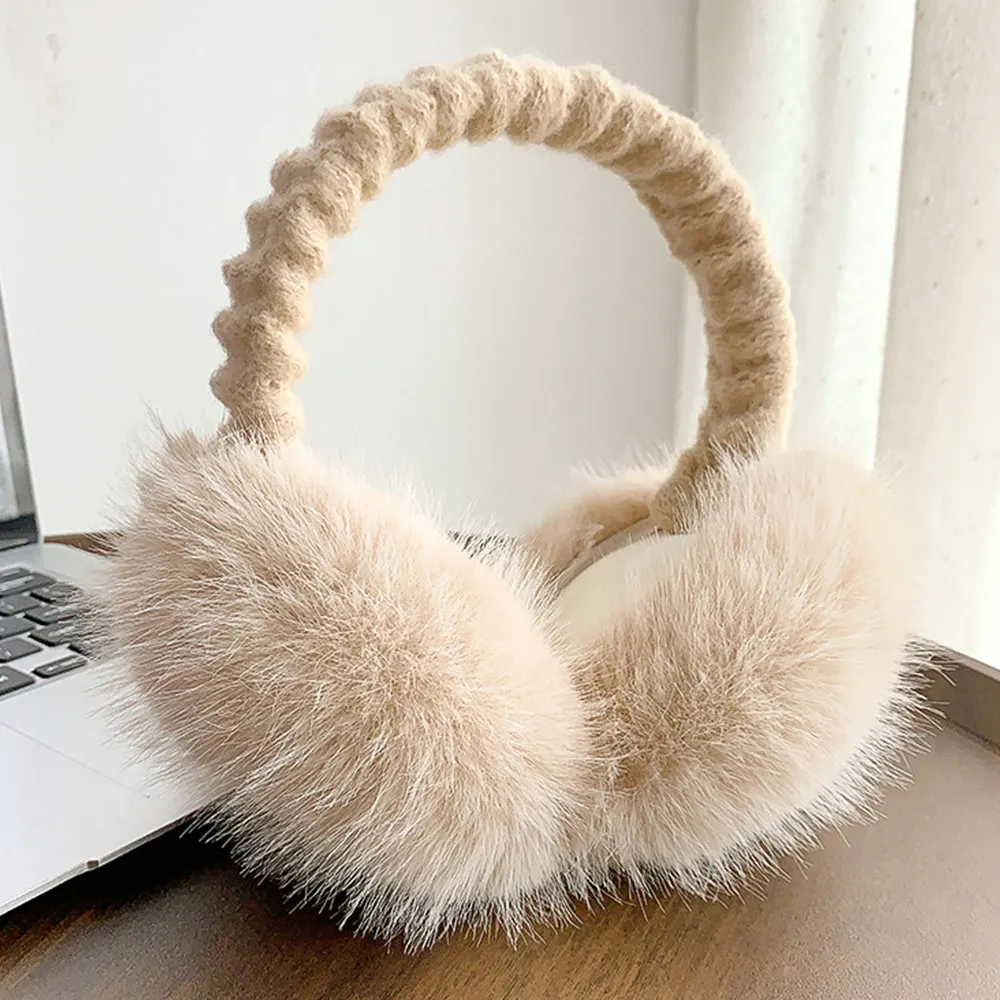 Fashion Plush Ear Muffs Hair Bands Cold Protection Warm Earmuffs Soft Keep Warm Ear Warmer Christmas Gifts