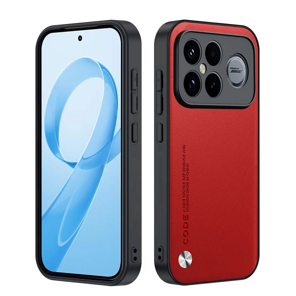 Lederhülle für Xiaomi POCO F8 Ultra F9 Pro F9 Ultra, Modische Fasertextur PU-Leder Schutzhülle, Stoßfest – Detail 12