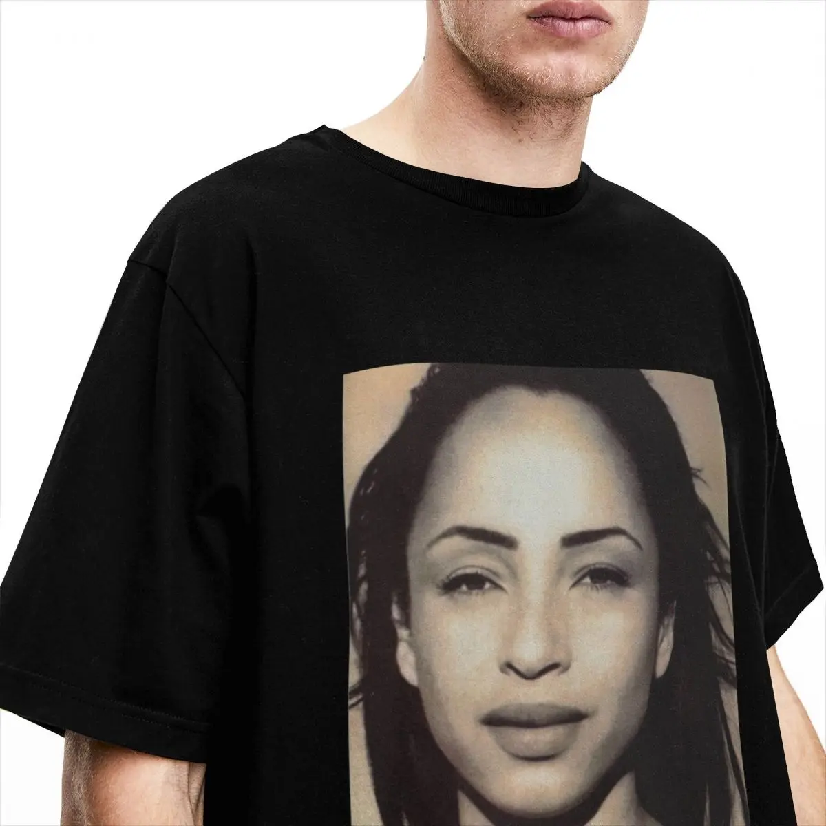 Men\'s T-Shirt The Best Of S-Sade Adu Vintage 100% Cotton Tee Shirt Short Sleeve T Shirt Crew Neck Clothing Party