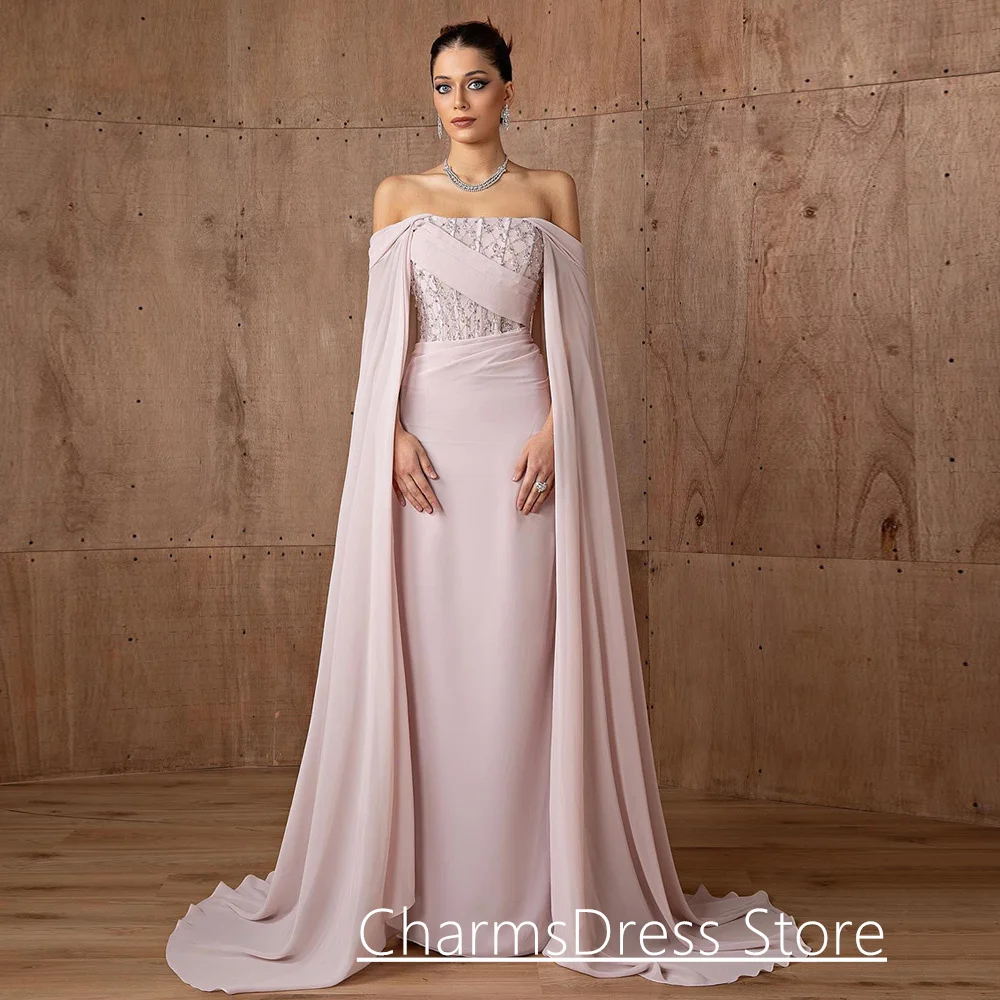 

Арабское платье для выпускного вечера для особых случаев, индивидуальное вечернее платье с открытыми плечами и вырезом лодочкой, расшитое блестками, новые вечерние платья