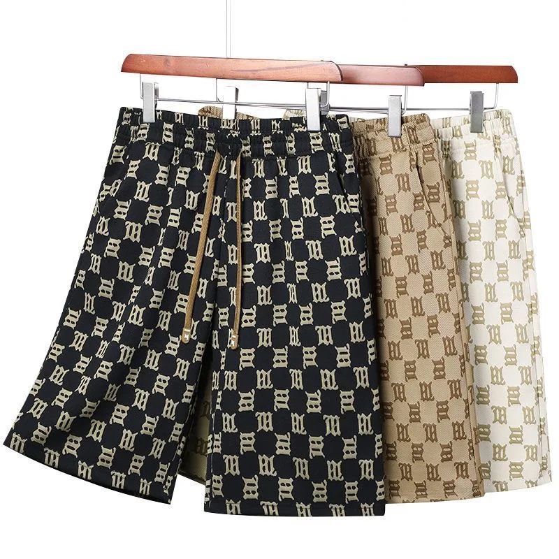 Men's Summer Qui Dry Beach Five-Quarter Casual orts Loose Fit Spor Four-Quarter Pants Straight Leg ket Detail
