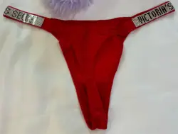 Victoria's Secret-lingerie sexy de marca rosa para mulheres, cuecas com renda, cuecas conforto, calcinha com strass, nova, 2024