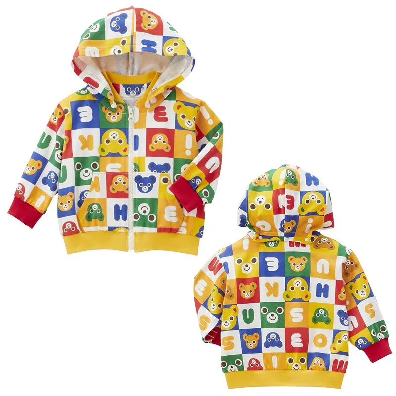 

Kids Hoodie Jackets Cartoon Colored Bear Letter Coat Outerwear New Outerwears Baby Clothes Boys Clothes Girls Coats Roupa