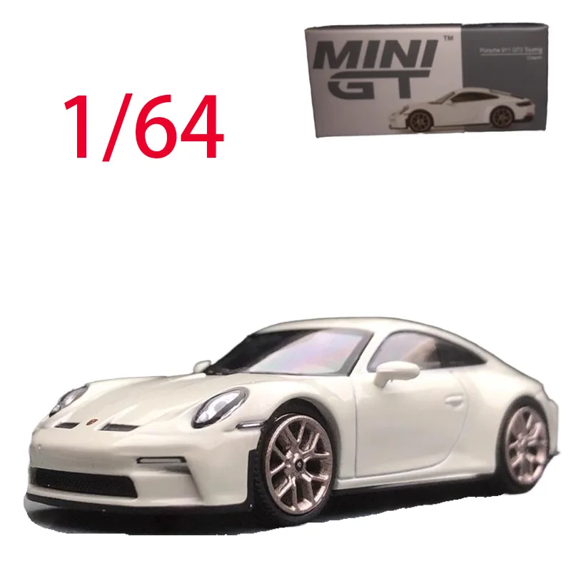 

MINIGT, литая под давлением модель автомобиля Porsche из сплава в масштабе 1/64, Porsche 911 992 GT3, туристические игровые транспортные средства, игрушки для мальчиков, оригинальная коробка
