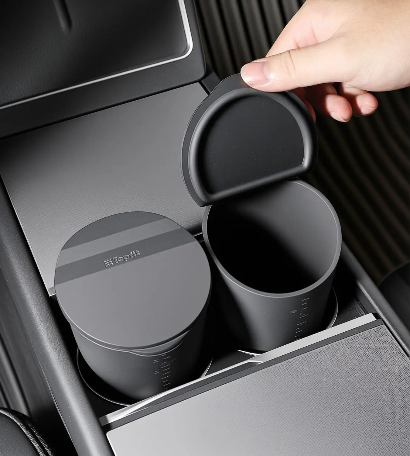 

Автомобильный мусорный бак с крышкой, подходит для автомобиля, дома, офиса, небольшой мусорный контейнер для дверного кармана/подстаканника, черный, 2 шт.