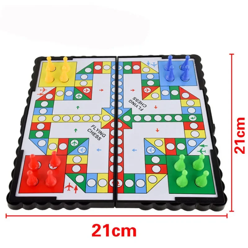 1 set of magnetic foldable flying chess board game crawling mat portable camping travel game set airplane chess