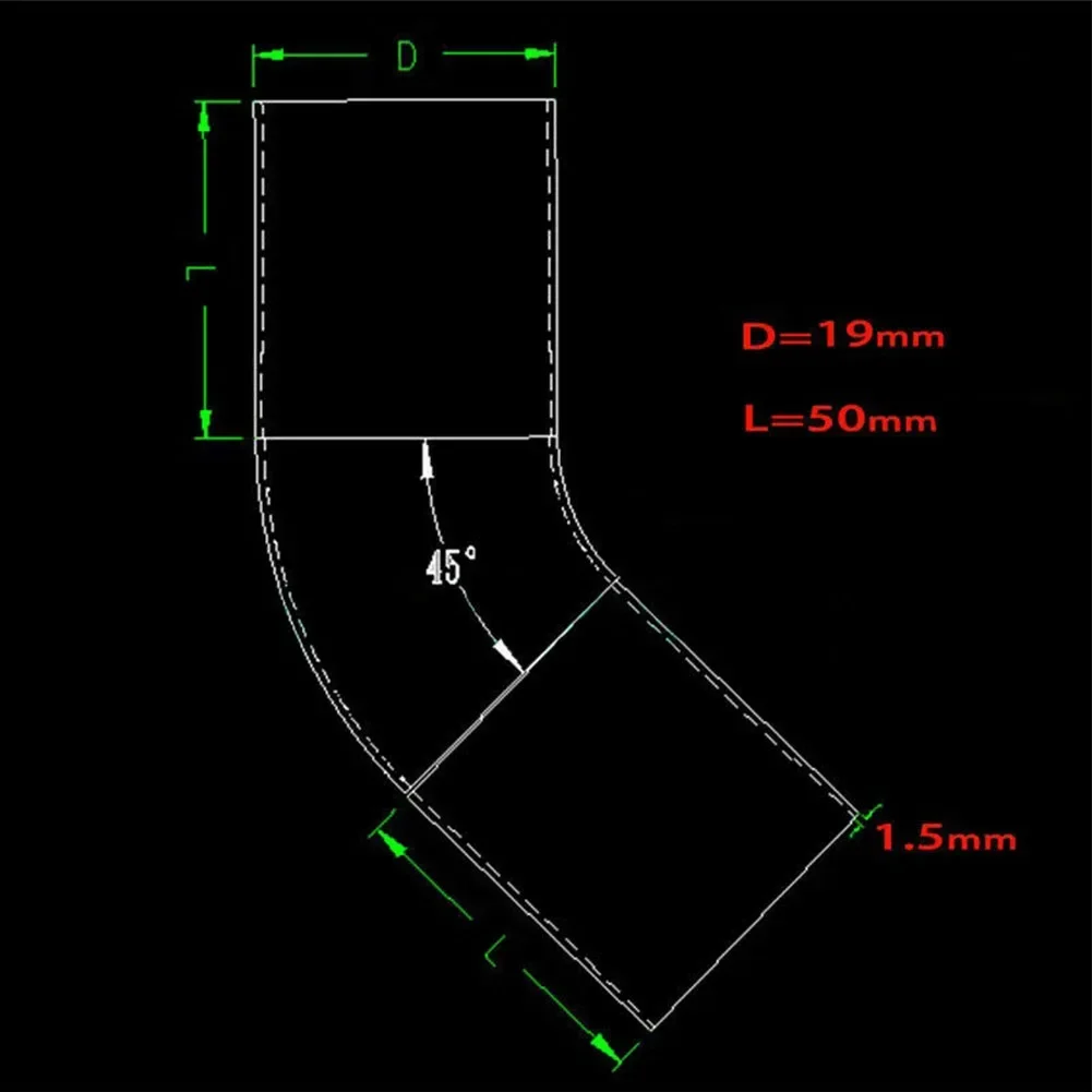 Versatile Stainless Steel Elbow 45° Bend Exhaust Pipe Polished 19-51mm For Forming Or Repairing Pipes In Automotive Exhaust