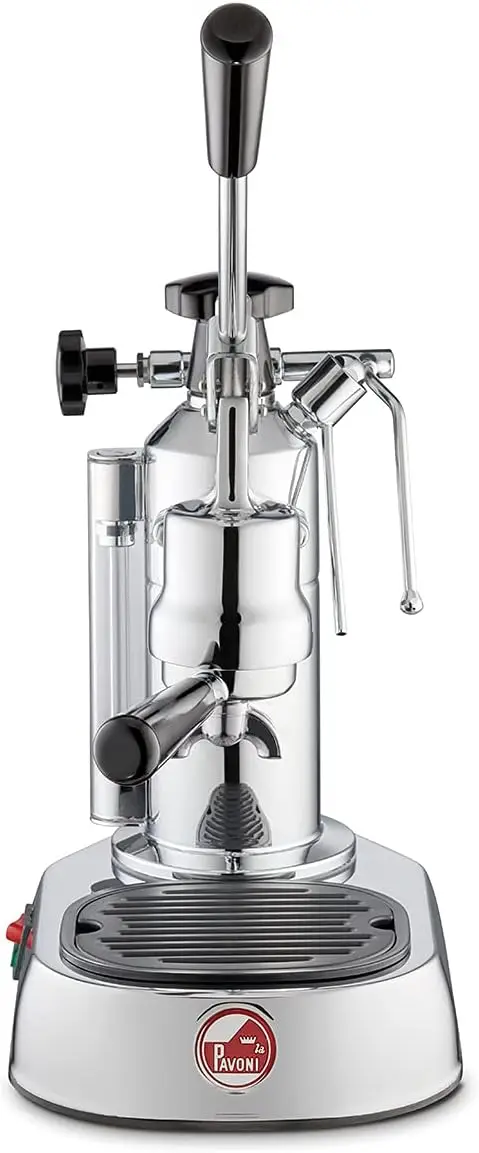 -8 Europiccola 8-Cup Lever Style Espresso Machine, Chrome,Silver