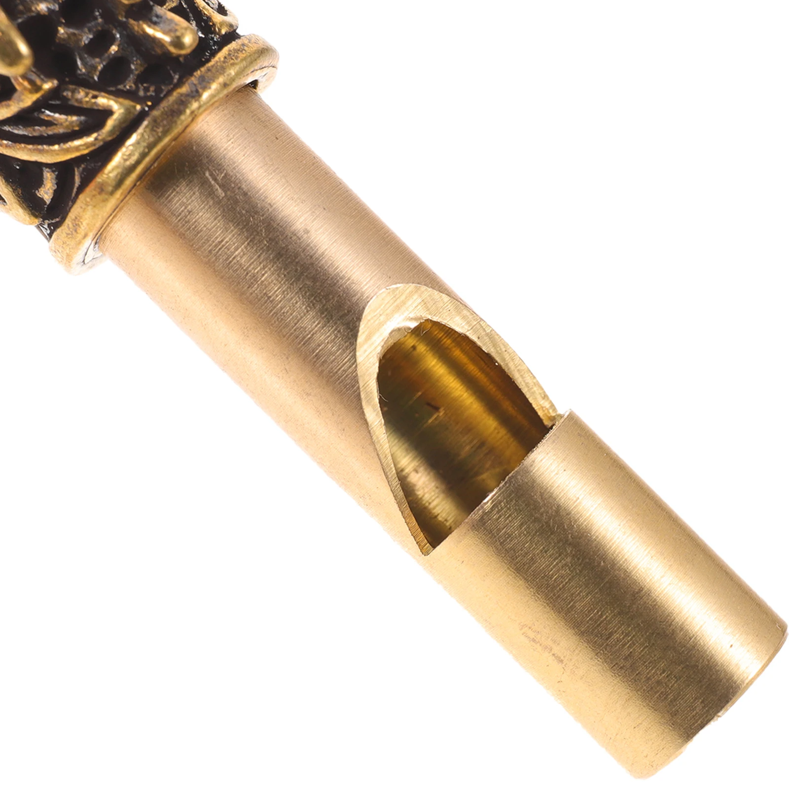 

Whistle Faucet Keychain Camping Signal Whistles Harmonica Delicate Loud Golden Metal Child
