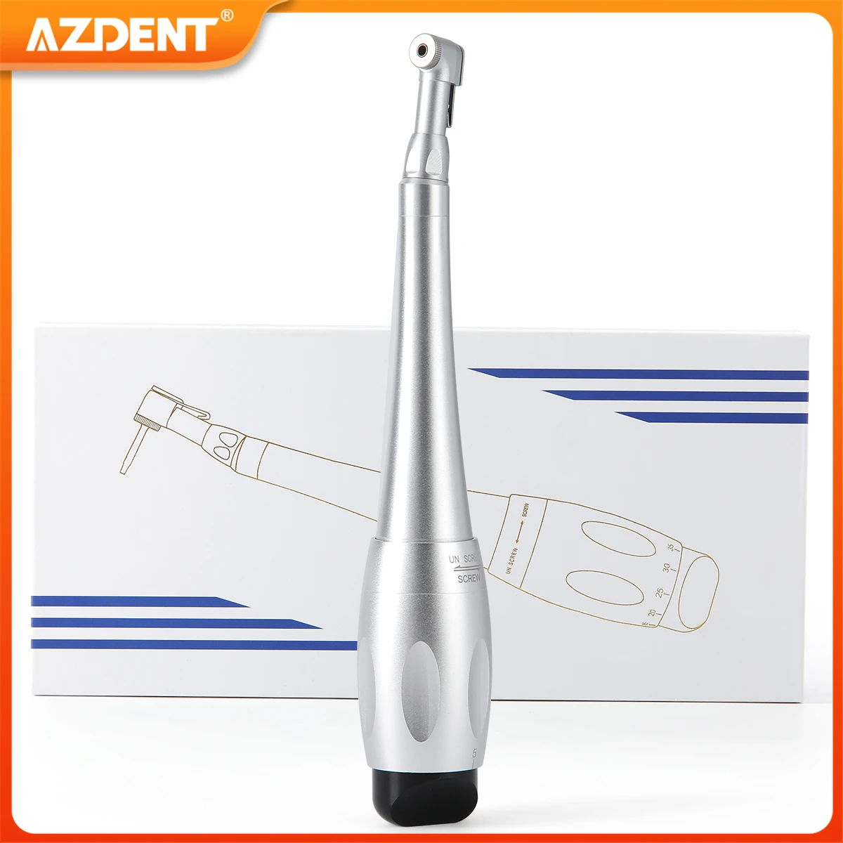 Set Dental Implant Torque Wrench Handpiece with 16pcs Drivers AZDENT Universal Latch Head 7 Torque Level Dentistry Repair Tools