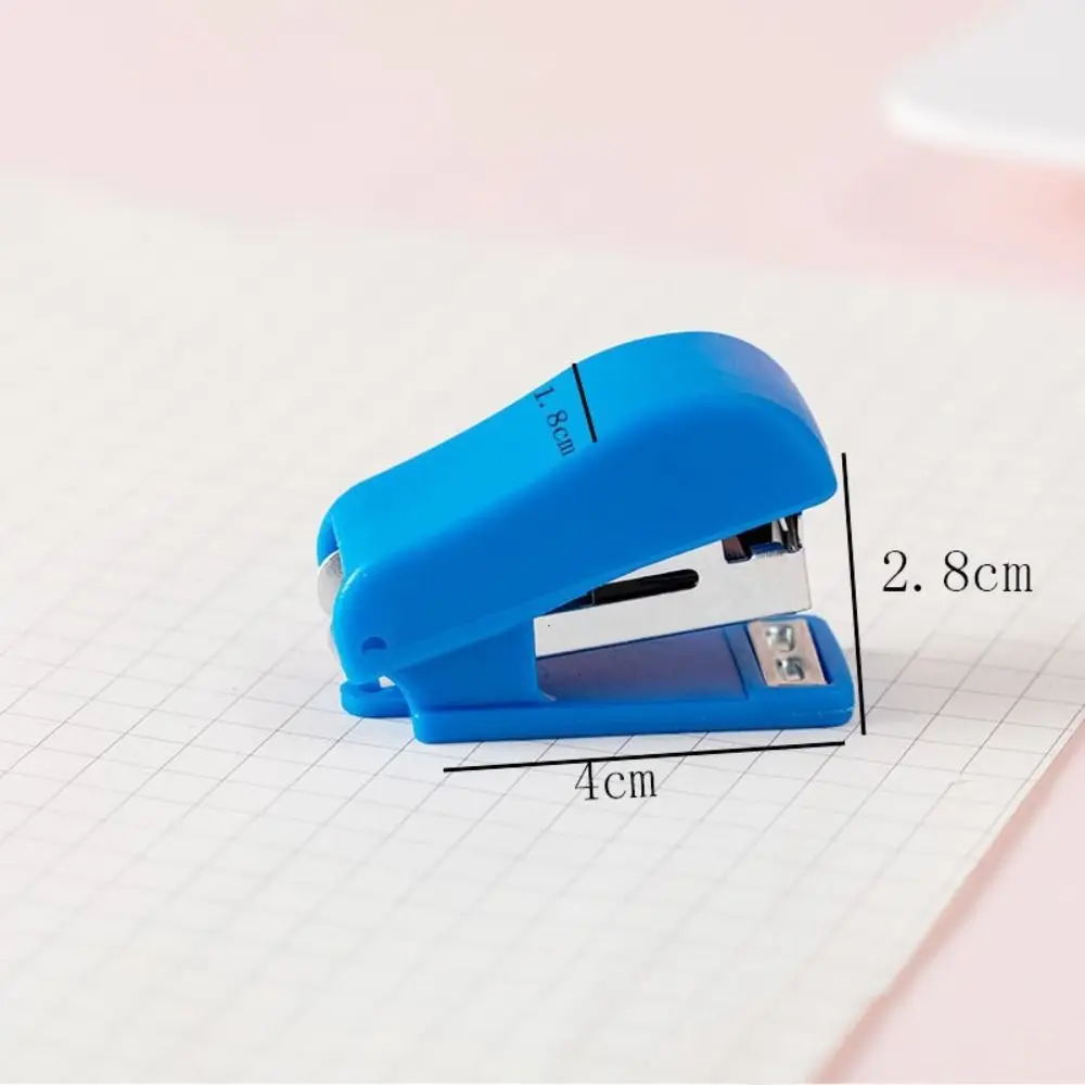 Set Stapler Mini Mudah Hemat Tenaga Kerja Mesin Penjilid Kertas Memperbaiki Mesin Penjilid Kertas Alat Stapel Kertas Kecil Perlengkapan Sekolah