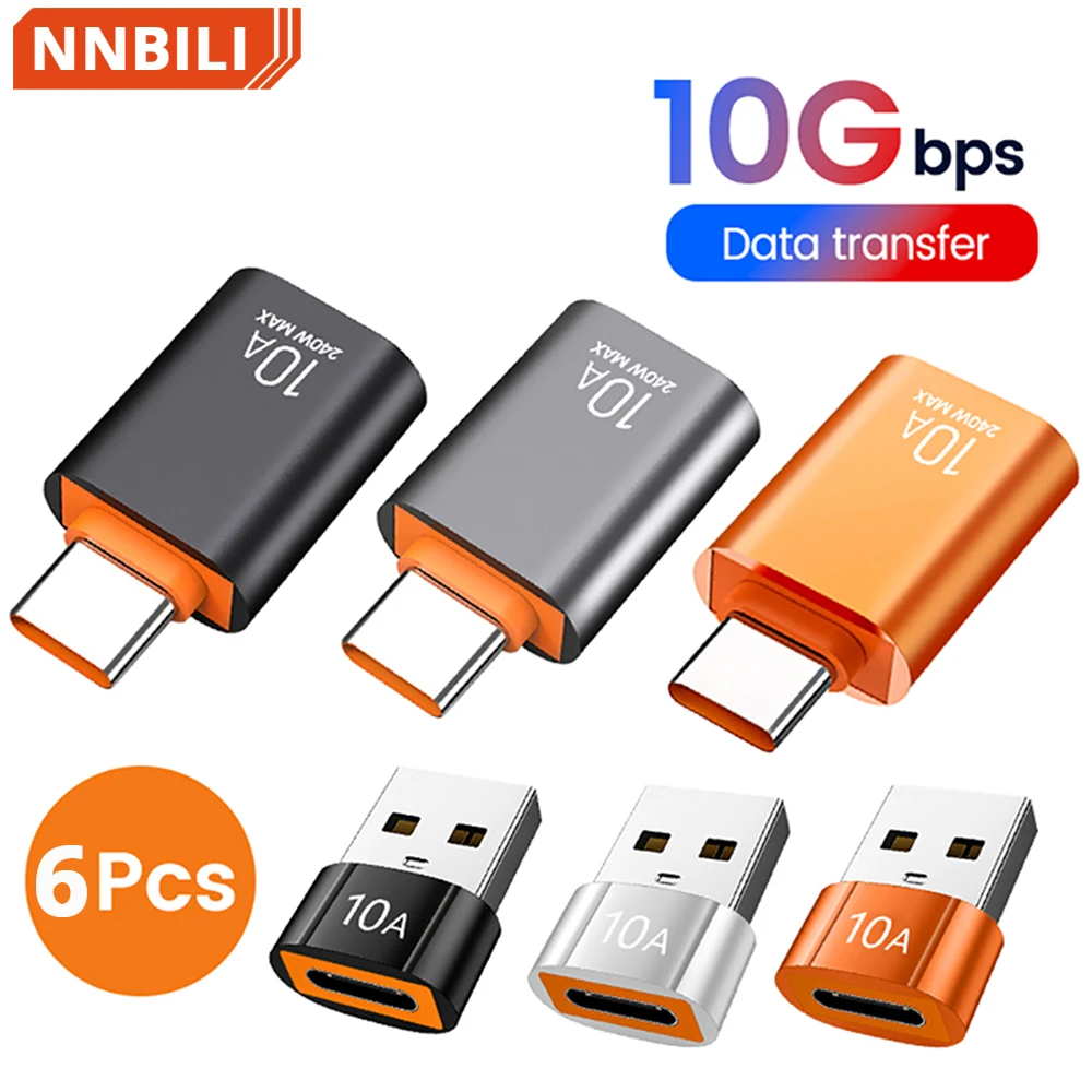 Adaptador de datos USB 3,0 tipo C, convertidor macho a hembra para Macbook, Xiaomi, Samsung S20, conector OTG rápido