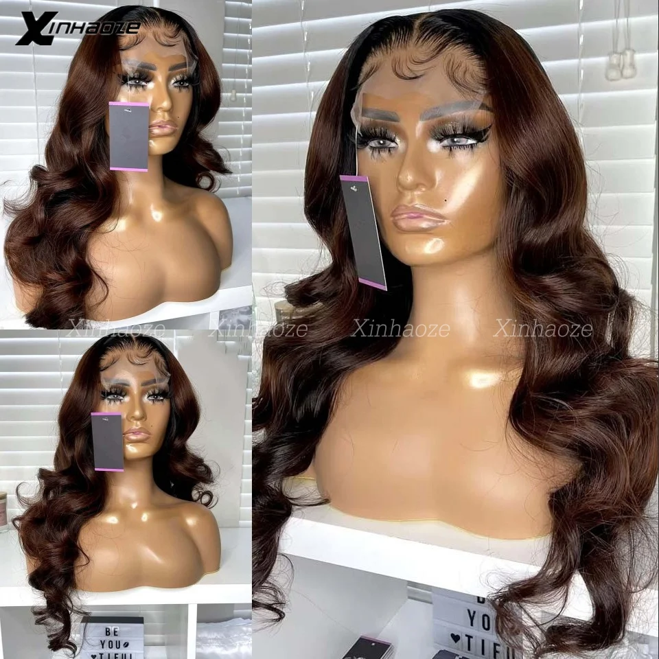 #2 Dark Chocolate Brown Body Wave 100% Human Hair 13x4 Silk Top Lace Wig for Black Women Brown Glueless 13x6/360 Lace Front Wigs