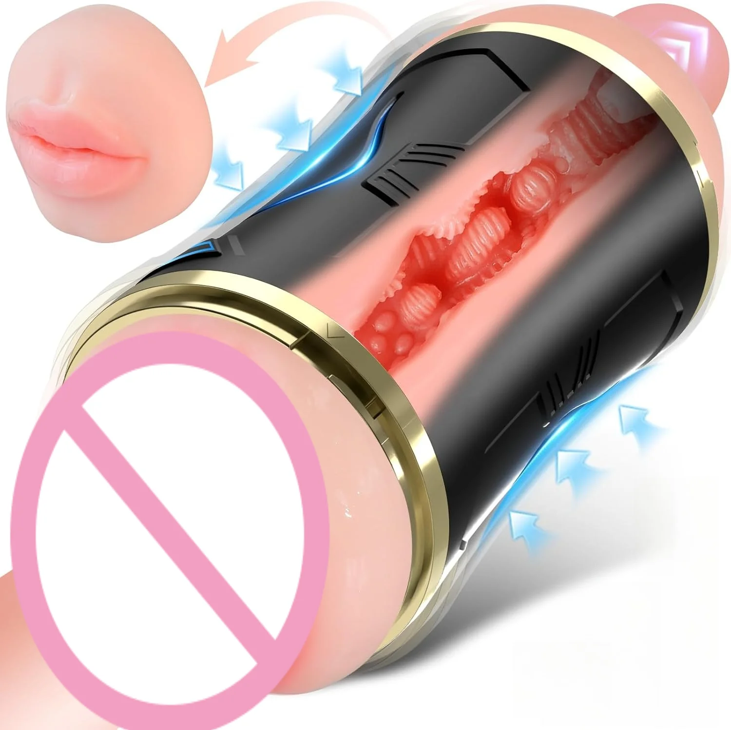 Sex Toys Automatic Male Masturbator - Adult Toys Open Ended Masturbator Cup with 10 Vibrating Modes for Penis Stimulation