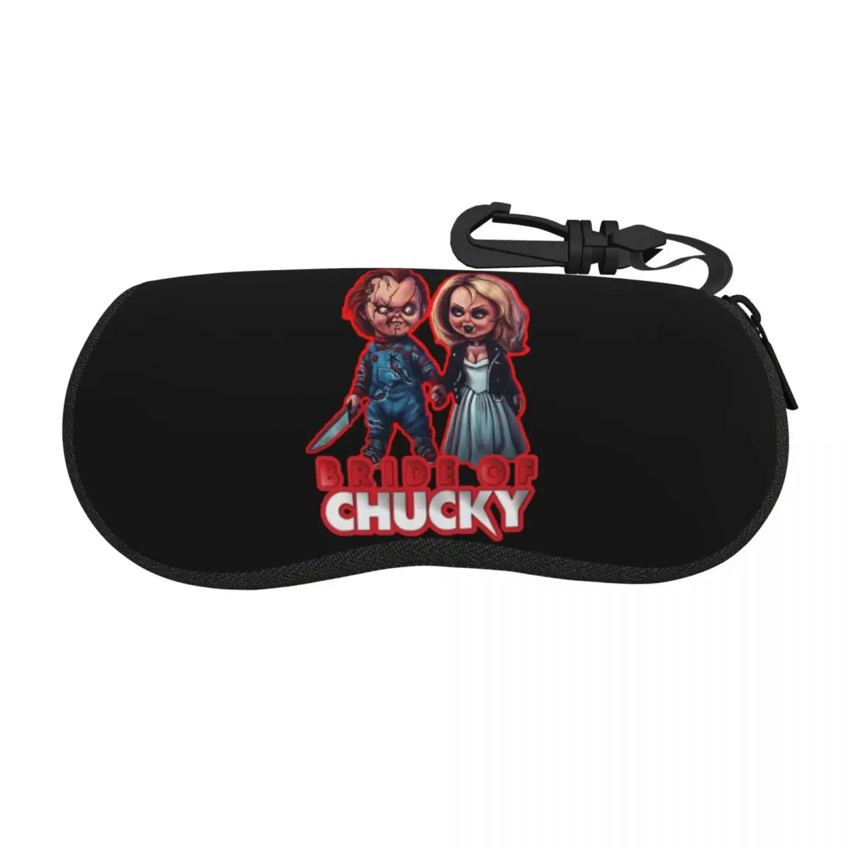 Custom Chucky And Tiffany Shell Eyeglasses Protector Cases Women Men Sunglass Case Scary Bride of Chucky Glasses Pouch