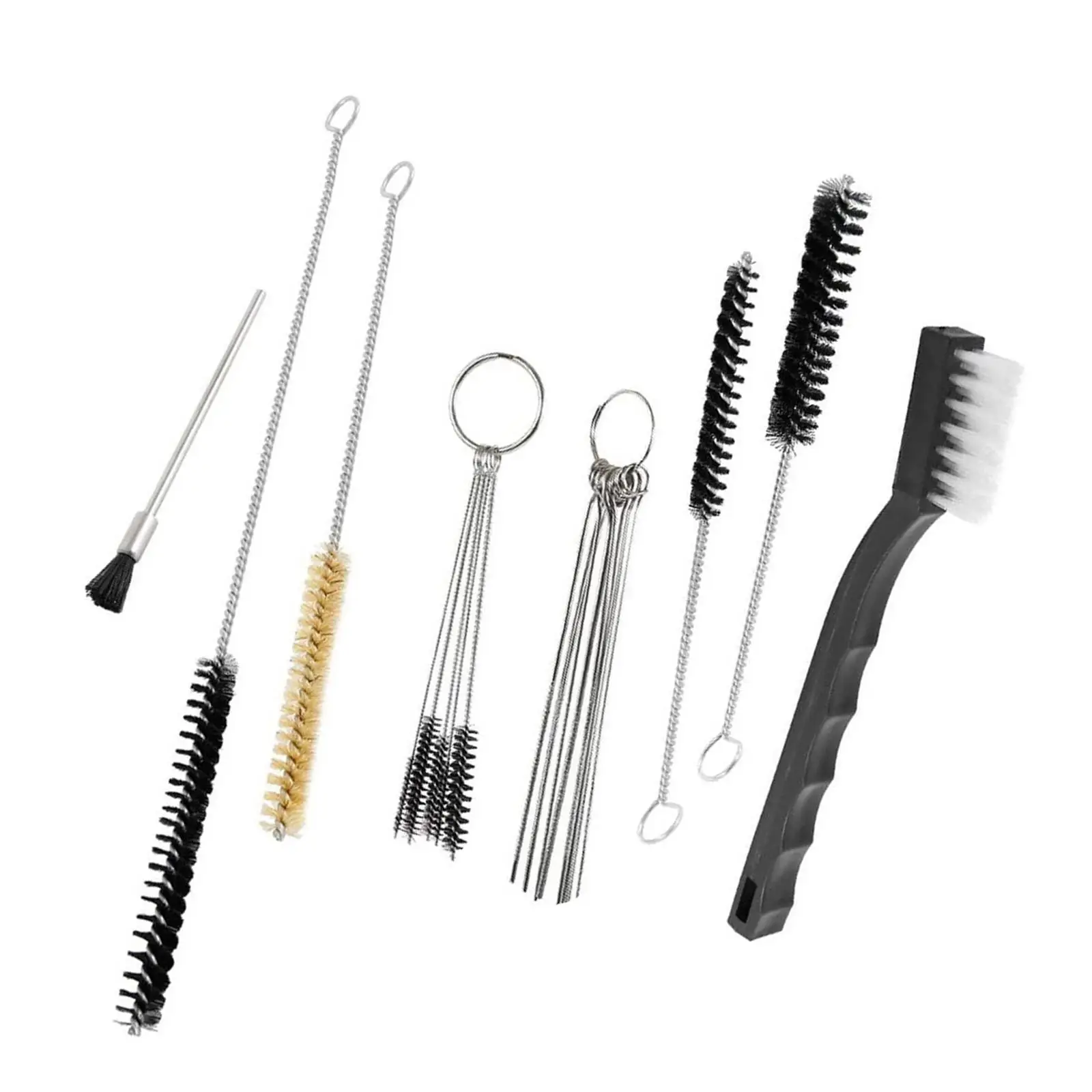 

17 Pieces Airbrush Cleaning Kits Cleaning Tool Airbrush System Cleaning Brushes Stainless Steel Brush Set for Spray Lance