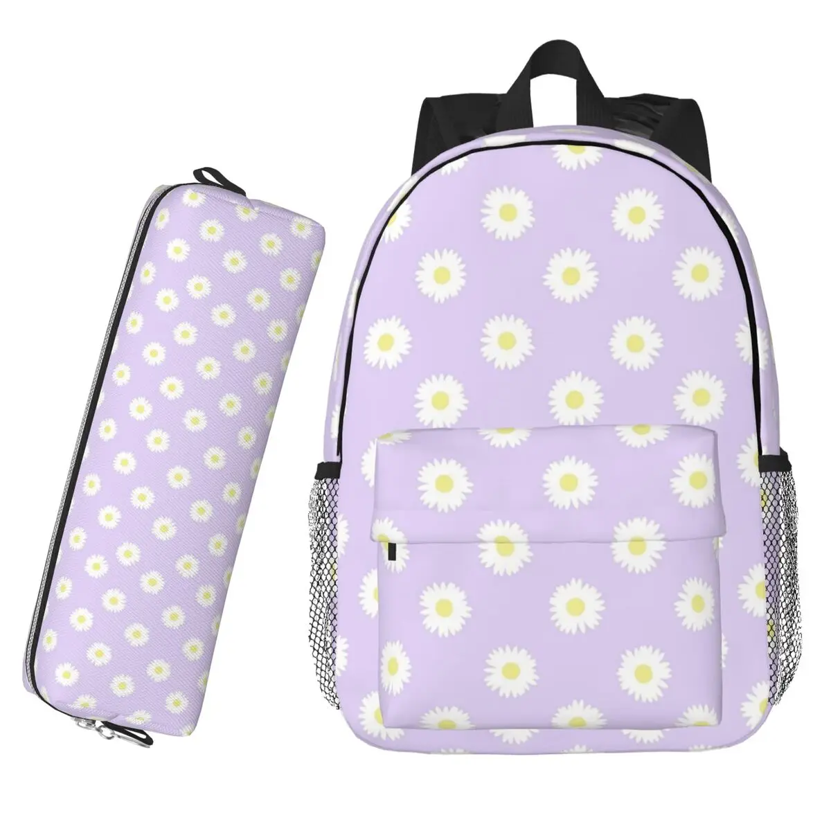 

Cute Daisies Flower Cottagecore Backpack Hot Sale Large Capacity Boys Girls BookBag Shoulder Bags Kids School Bag Pencil Cas