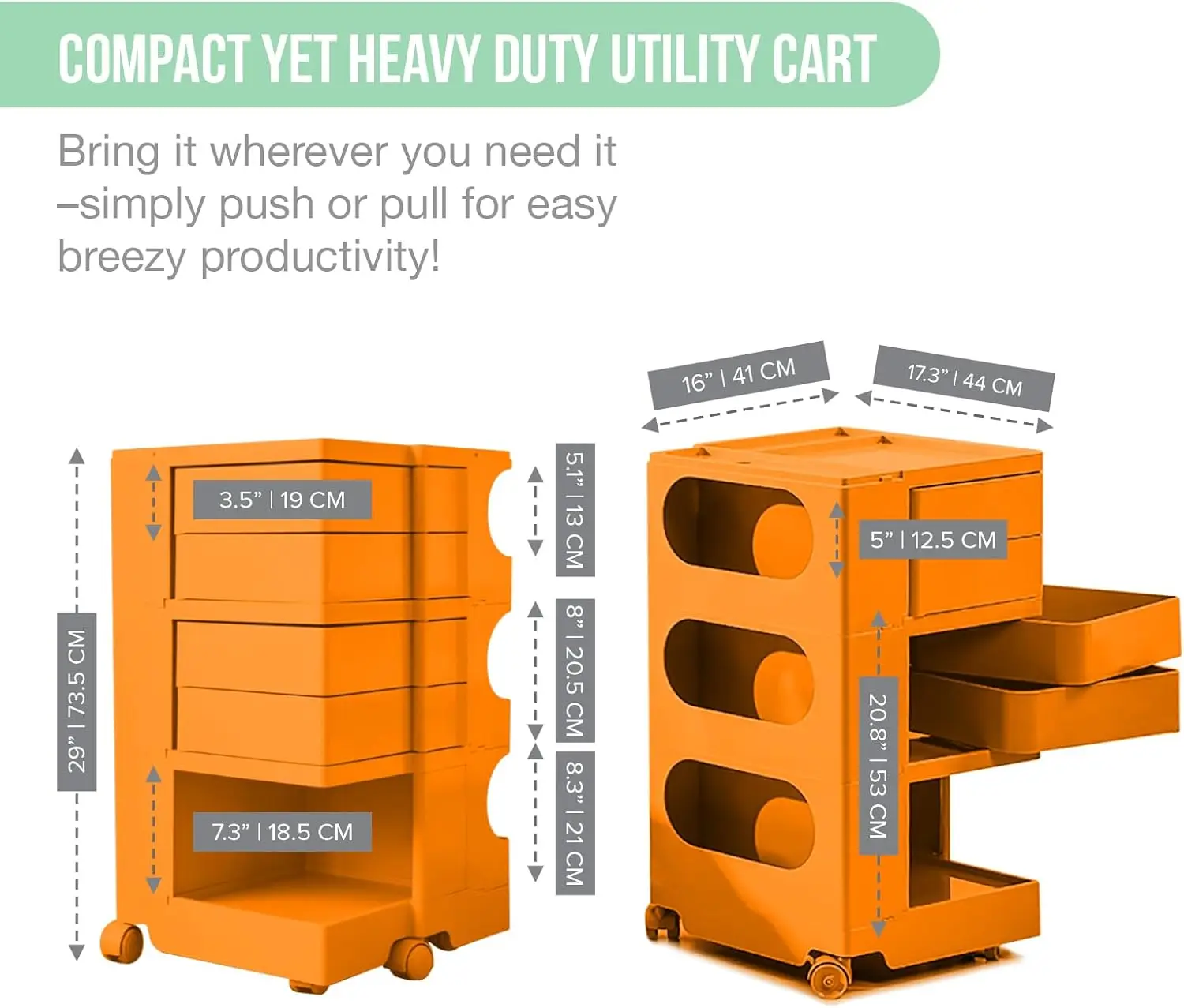 Chariot de Rangement Utilitaire Polyvalent, Rangement Industriel avec Roues et Glissière, Aérotoir de Proximité, Chariot Professionnel