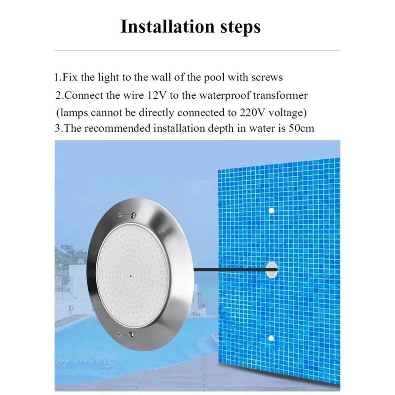 

RGB Подводные фонари 12 В IP68 Светодиодный светильник для бассейна 12 Вт 18 Вт 25 Вт 35 Вт Управление через приложение для мобильного бассейна Украшение вечеринки Фонтан LampLED