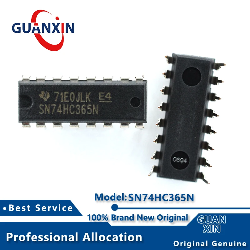 100% New  electronics Marking SN74HC365N PDIP-16 SN74HC365