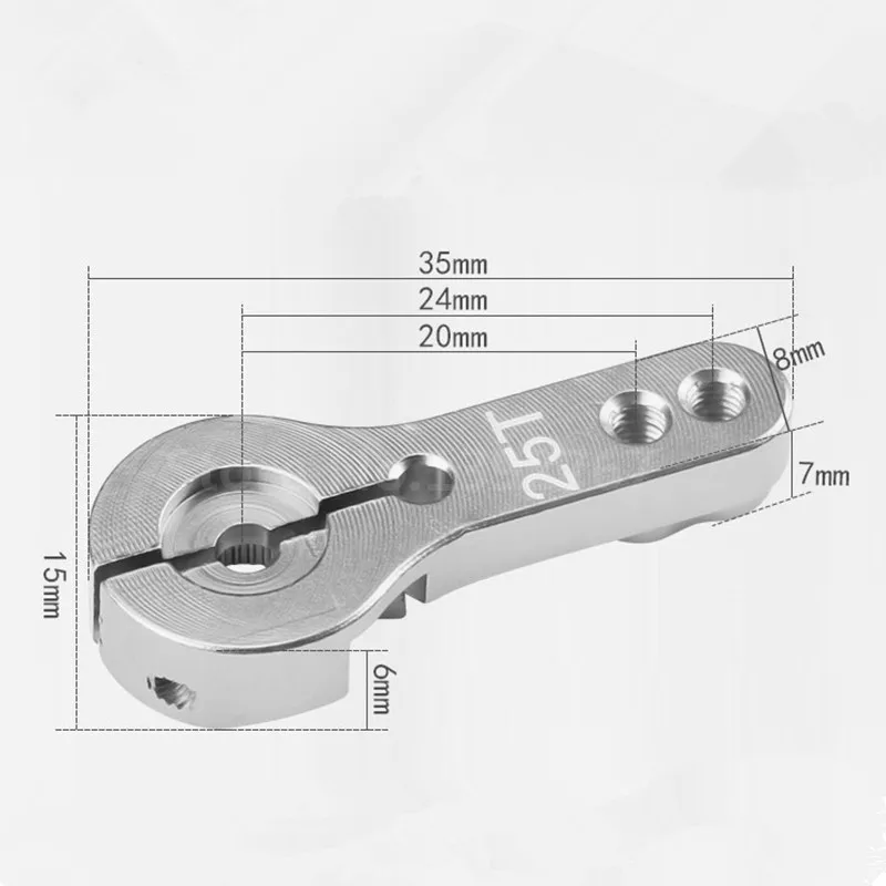 2pcs CNC อลูมิเนียม Servo ARM Horn 25T สําหรับ 1/8 1/10 Scale รุ่น RC รถหุ่นยนต์เรือเครื่องบินแรงบิดโลหะ Pro EMAX Servo