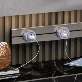 Enchufe de pared inteligente universal para riel montado en la oficina con enchufes y interruptores inteligentes tipo C extraíbles para Reino Unido/EE. UU.