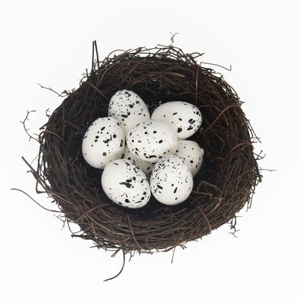 10 Pcs Artificial Quail Eggs Painting Reference Fake Quail Eggs Small Simulated Quail Eggs Figurines Garden Decoration