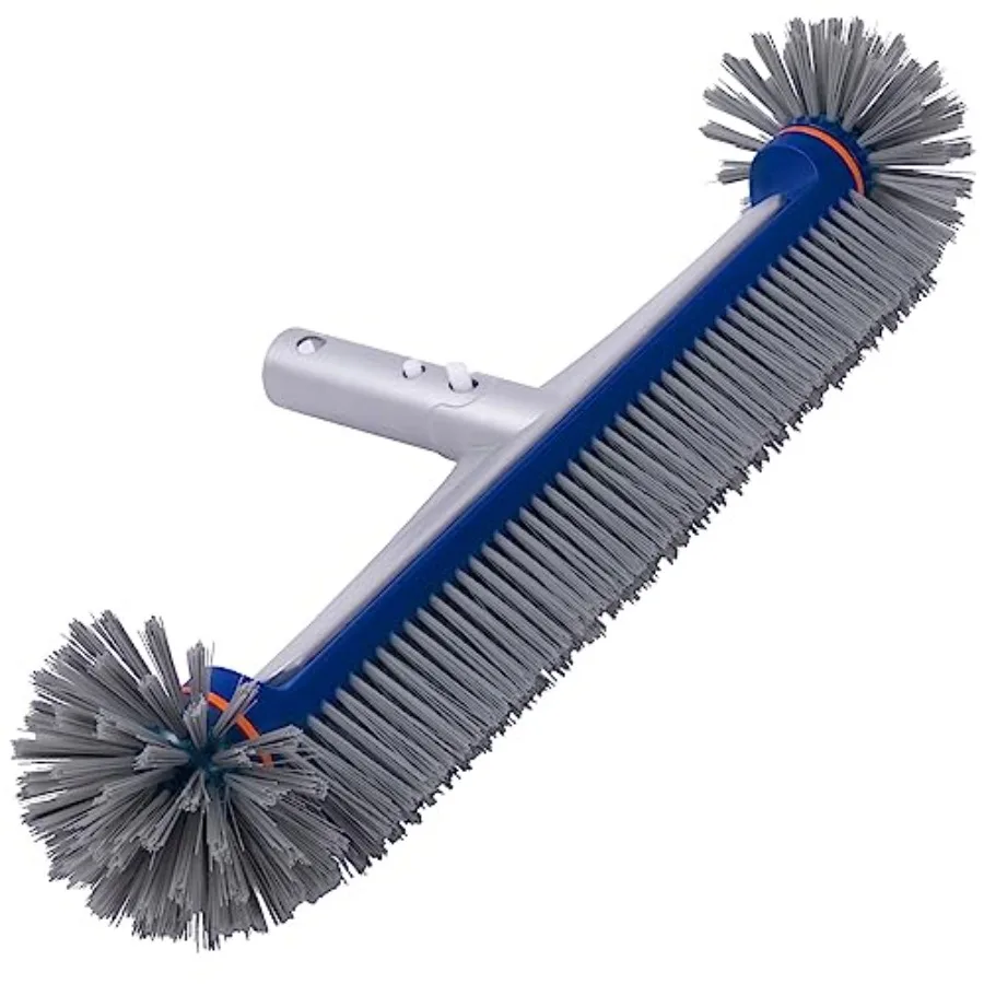 

360 Degree Pool Brush - Heavy Duty 17.5 Pool Brush Head for inground Pools/Above Ground Pools, Spa, Hot Tub, Premium Bristle Al