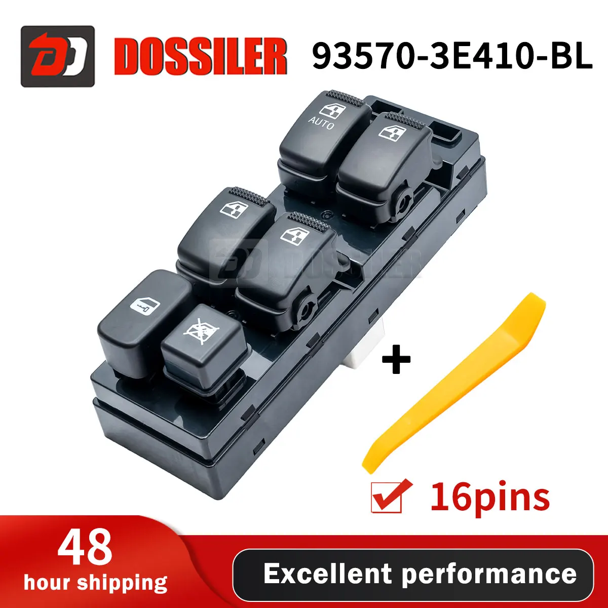 93570-3E410-BL Dossiler For Kia Sorento LHD 2003 2004 2005 2009 93570-3E410-BL Power Window Switch Button 935703E410 93570-3E410