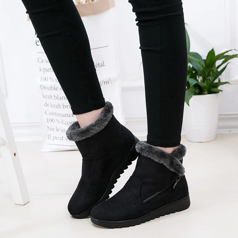 2023 Woman Shoes Woman Winter Snow Boots Warm Ankle Boots Platform Rubber Female Boots Winter Snow Footwear Lady Low Heel Shoes - Image 2