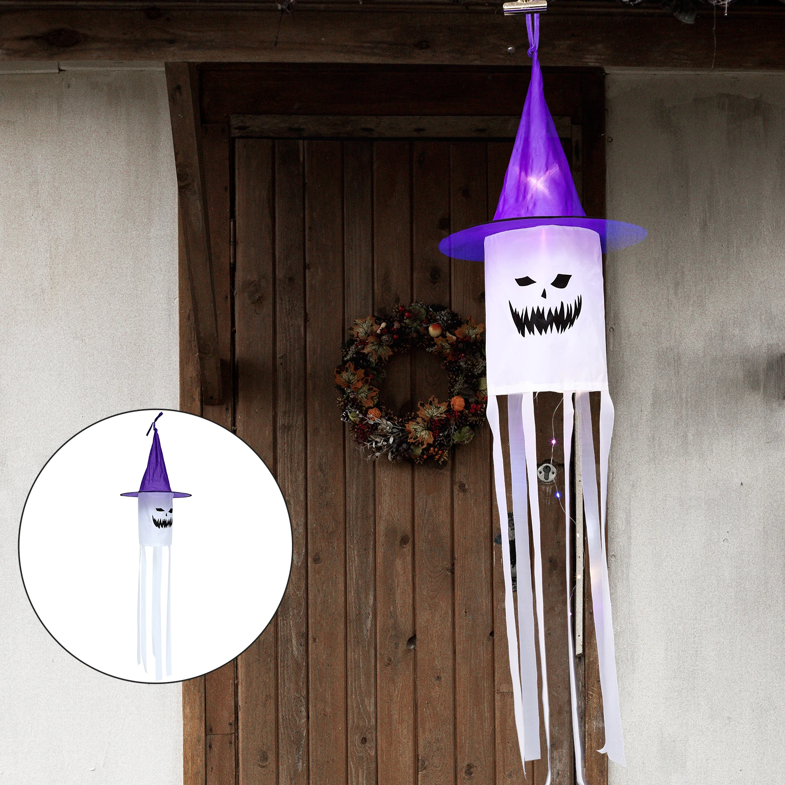 Halloween Decor Windsock Pendant Durable Yard Hanging Adornment Hanging Windsock Bright Colors Festive Atmosphere