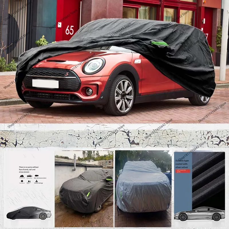 

Защитный автомобильный чехол для Mini Cooper 4DR, водонепроницаемый, устойчивый к УФ-излучению, всепогодная защита 210D, солнцезащитный козырек, пылезащитный