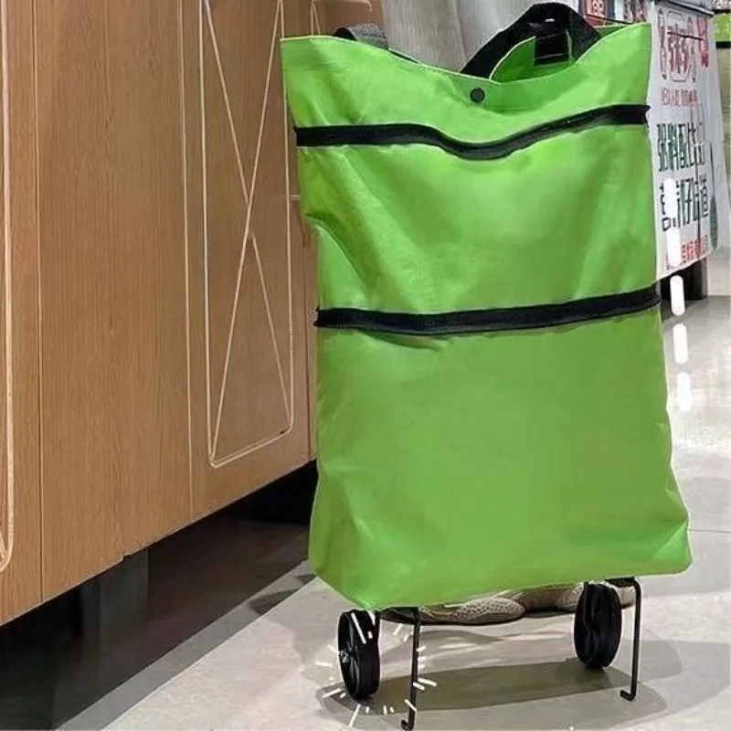 

Folding Garden Wagon Portable Utility Cart Grocery Shopping Cart Heavy Duty Waterproof Bag Large Wheels Collapsible Hand Cart