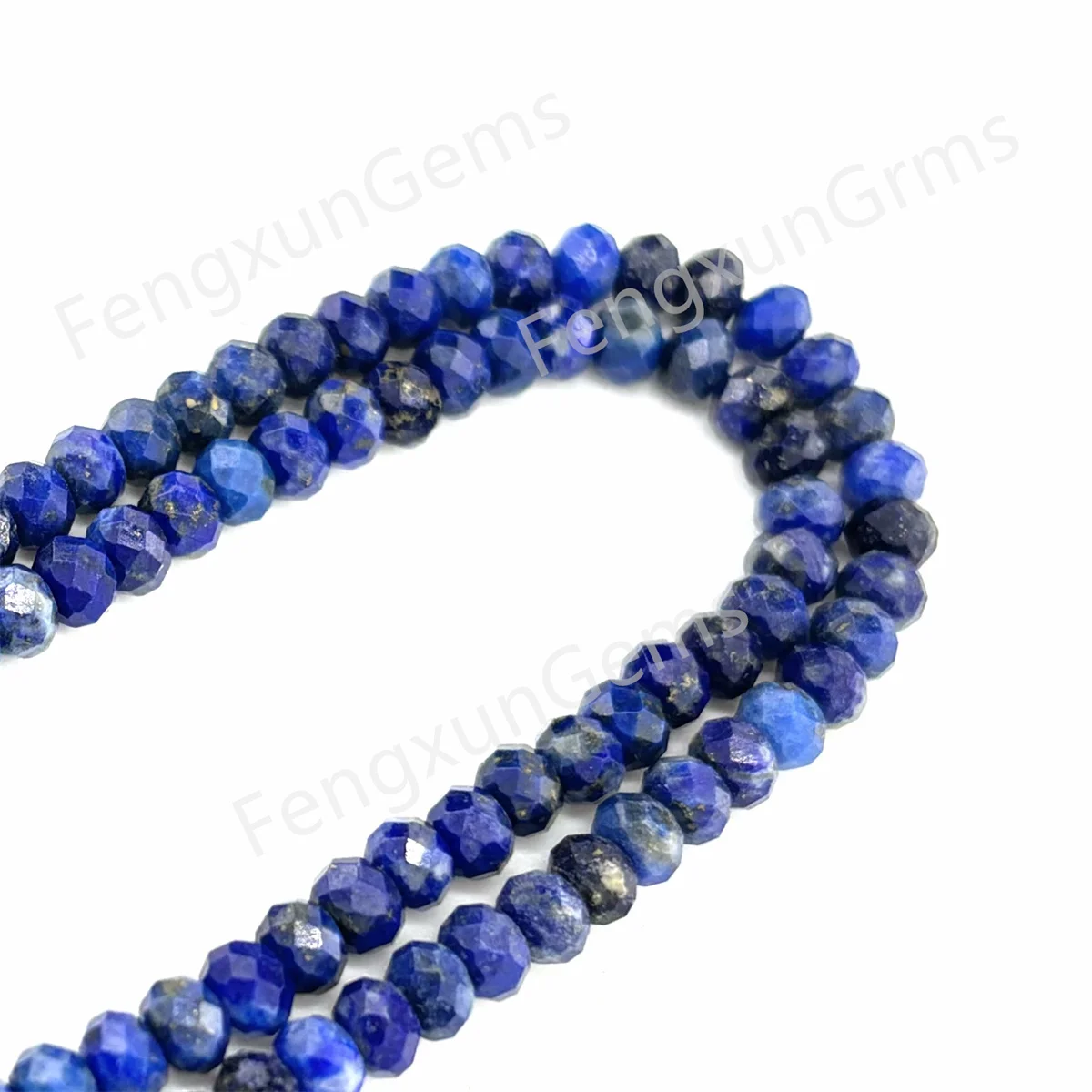 3x4mm Lapis Lazuli Natural Stone from Afghanistan mines Area Loose Oblate Faceted Beads for Bracelet making jewelry Accessories