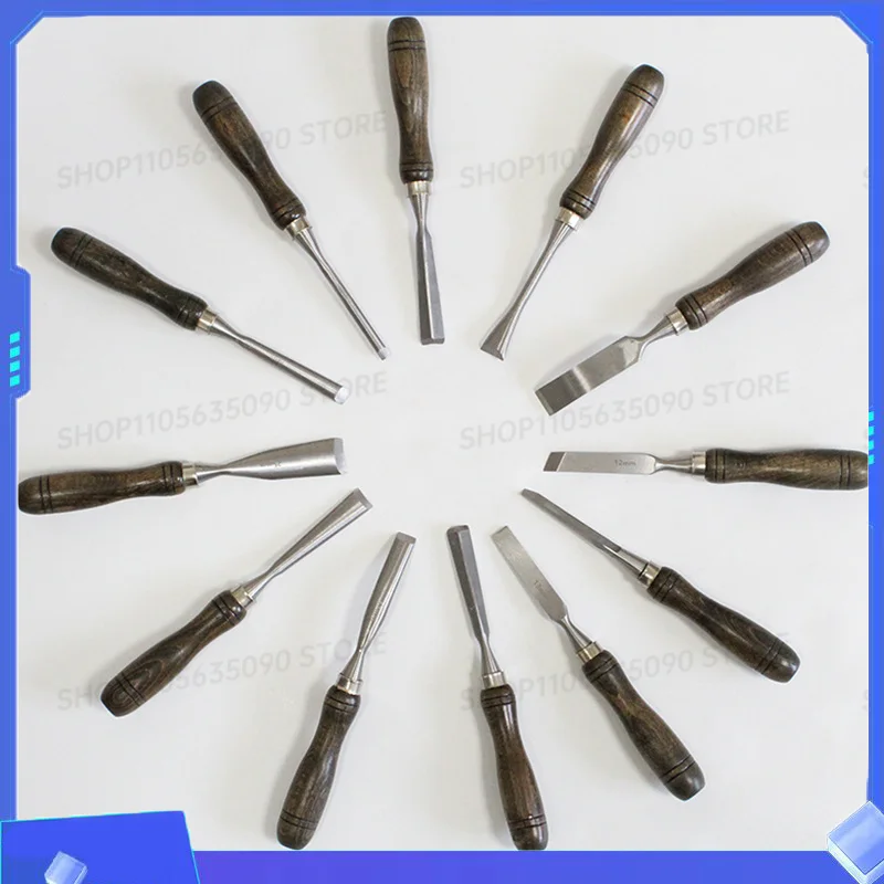 Suitable for Hand-held Carving Knife Set Professional Carpentry Carving Tool Kit DIY Wooden Handle Engraving Chisel Set