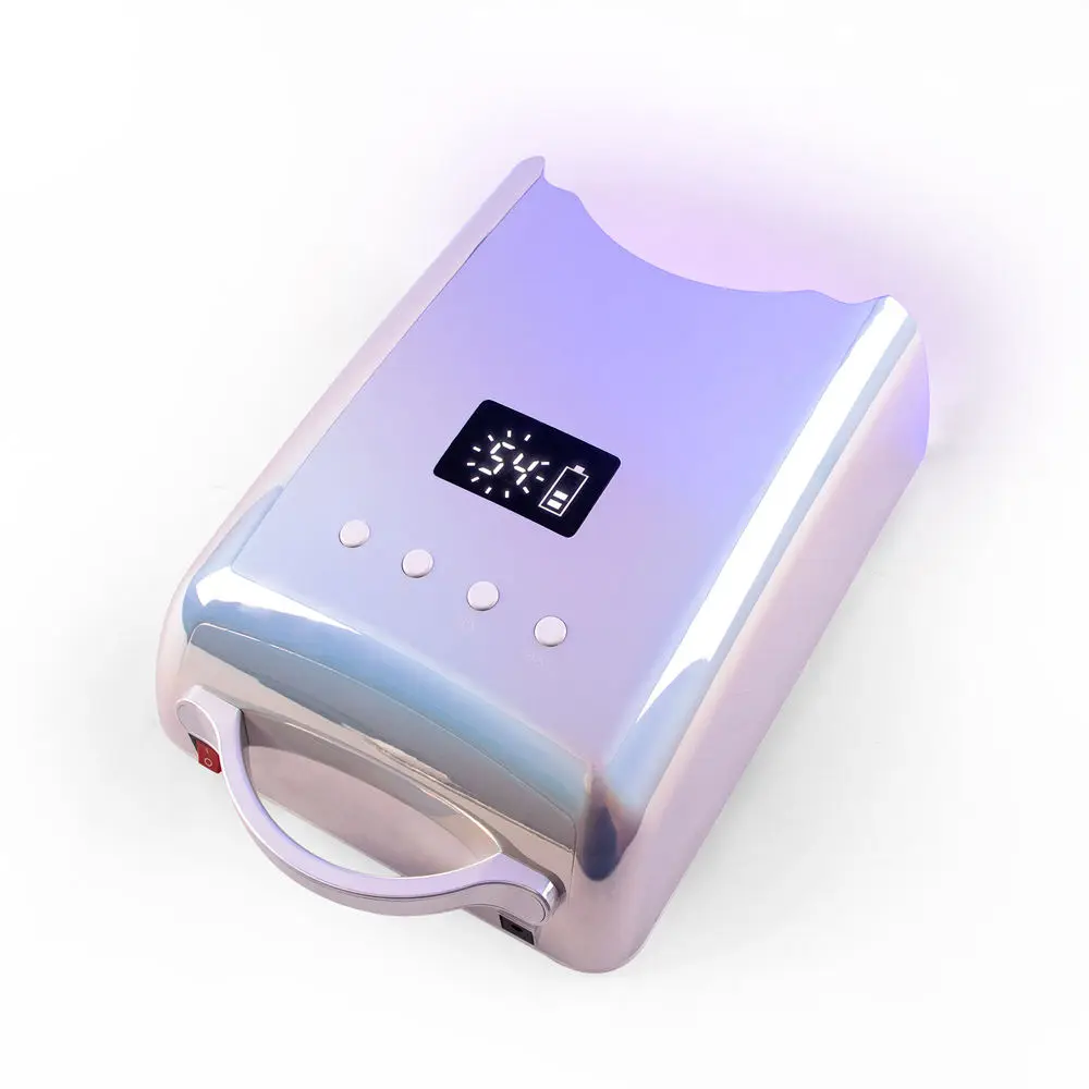 10S Quick Dring Nail Lamp High End Salon Professional Purple Ray Nail Dryer 78W Double Hand 52K Battery Charge Manicure Light