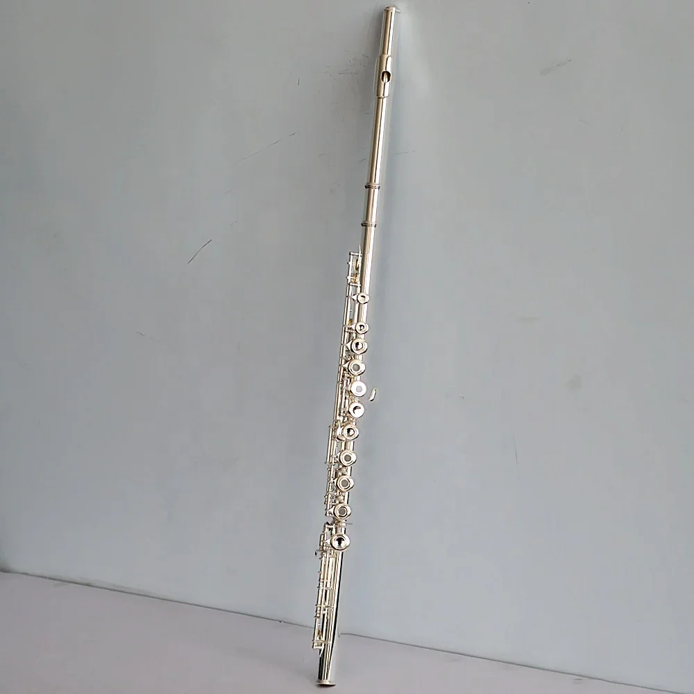 Professional Open Hole Flute 17 Hole Silver - Plated/ Playing Stage Instruments