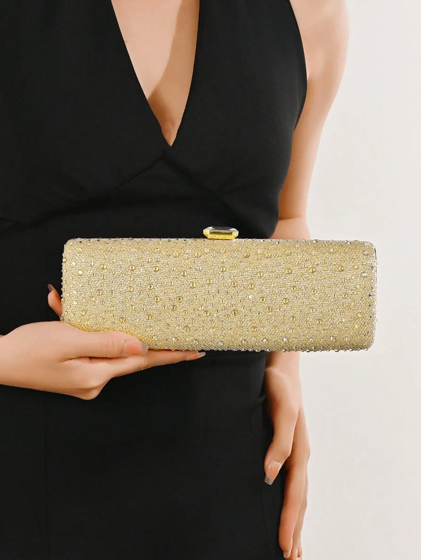 

Женская вечерняя сумка со сверкающими стразами, свадебный вечерний клатч, сумочка-кошелек с цепочкой, сумка через плечо