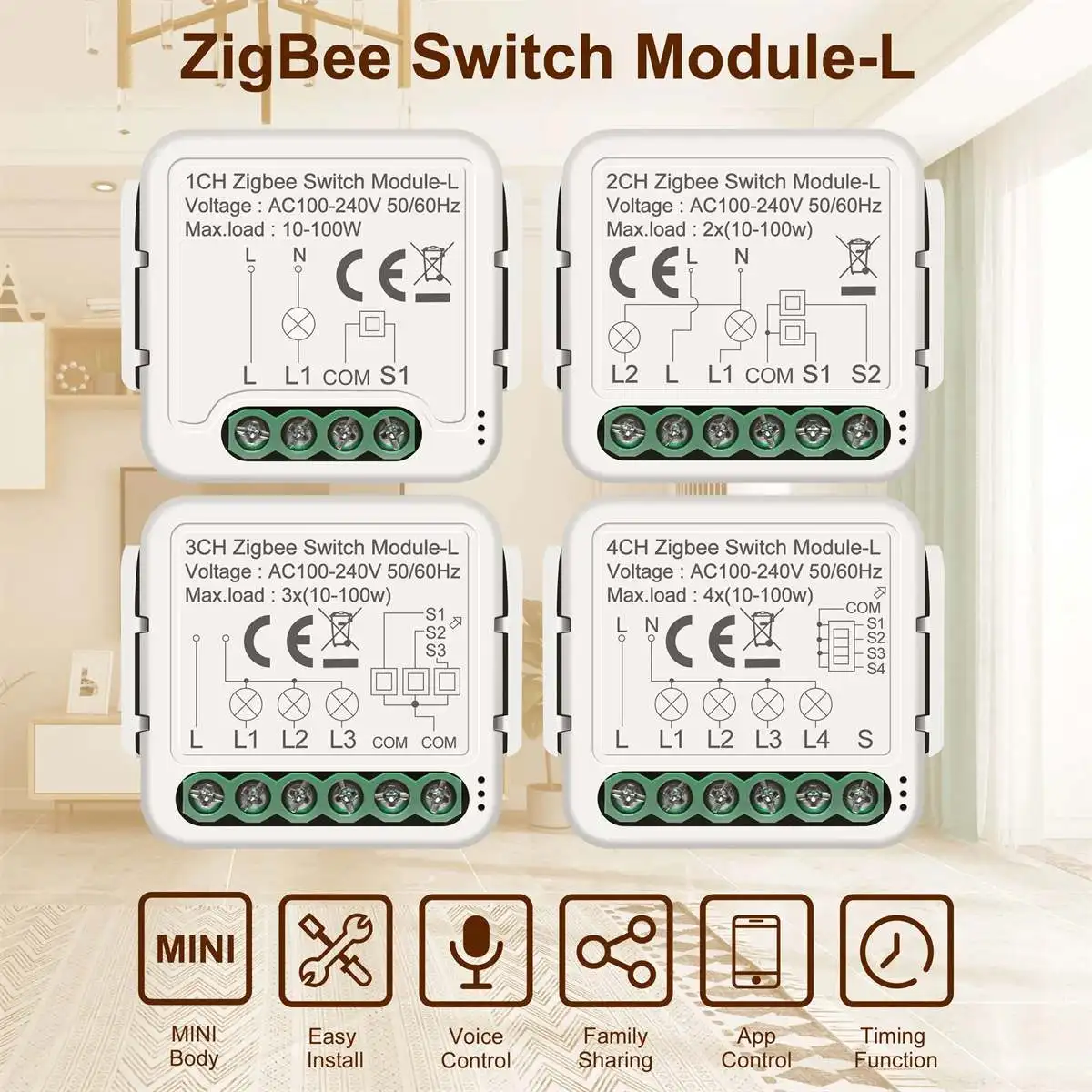 1/2/3/4 Ways 3.0 Smart Socket Home Controller 3-Inch DIY Home Automation Device Voice Control Home Compatible Smart Hub