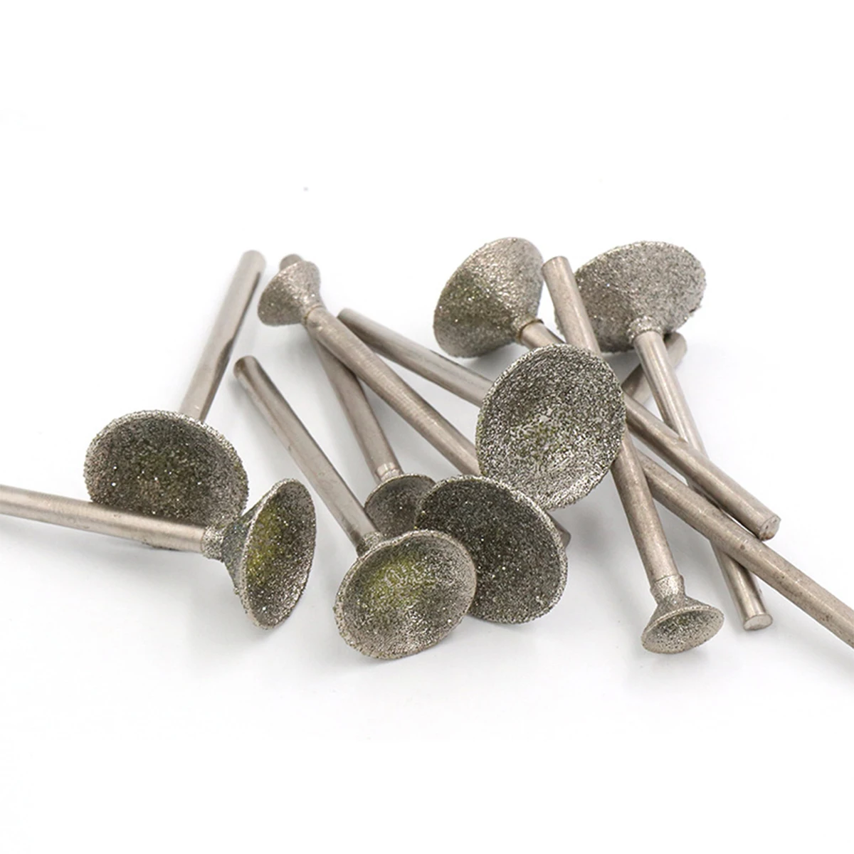 5p q-head 2.35/3 shank jade polimento agulha broca emery olho-absorvente escultura pontos esféricos rebarbas de diamante bits cabeça de moagem