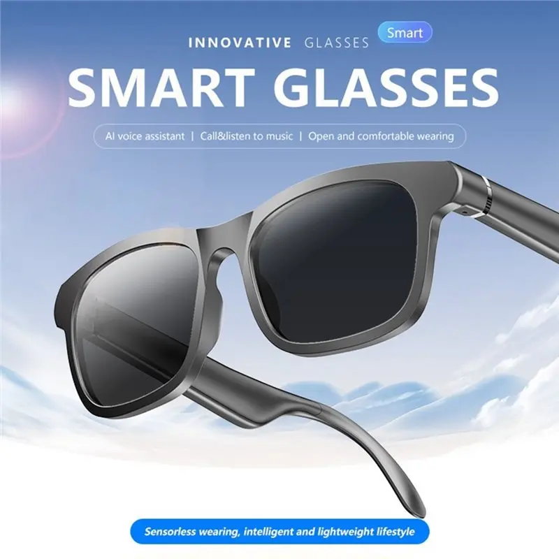 UV400 Bluetooth 5.4 Earphone Sunglasses Sport Hifi Mic Call Eyeglass Anti Blue Wireless Driving Music Headset Eyewear - view 4