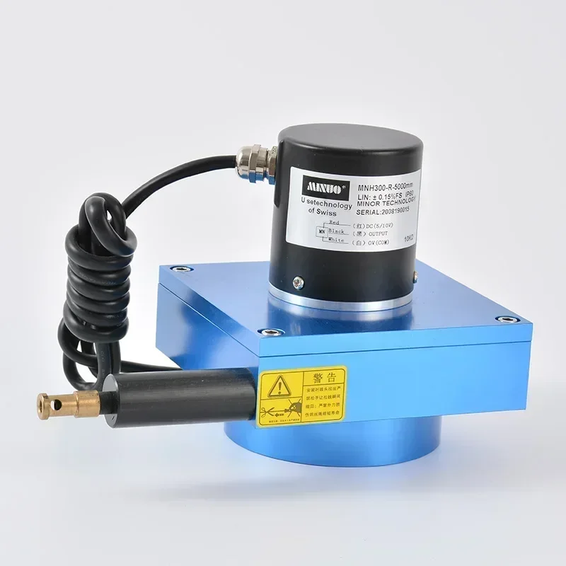 2026/MINUO MNH-300 Draw wire Sensor Length Wire Position Transducer Spring Return Potentiometer