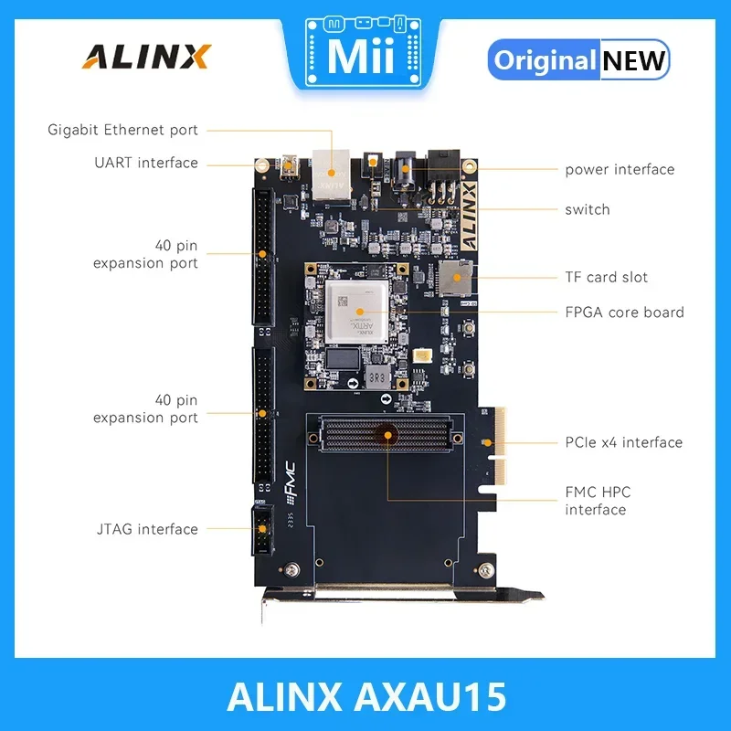 ALINX FPGA 보드 자일링스 아틱스 울트라스케일 + XCAU15P FMC HPC AXAU15 ALINX 데모 보드, AXAU15