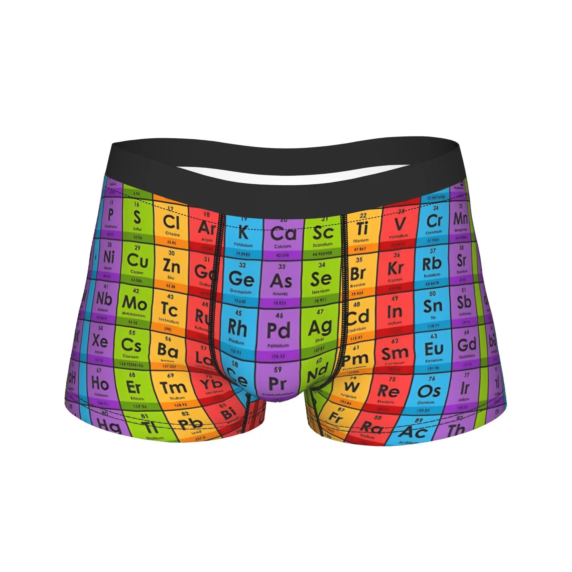 

Мужские трусы-боксеры с элементами периодической таблицы, эластичные, горячая распродажа, подарок на день рождения