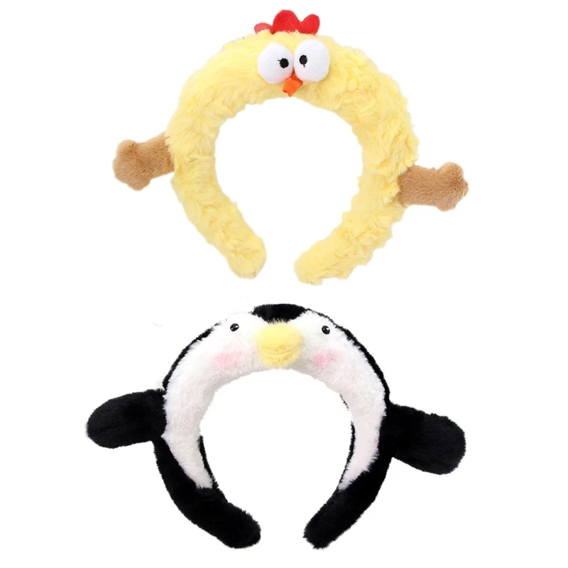 Furry Animal Headband Whimsy Chicken for Christmas Halloween Party